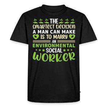 Environmental Social Worker Job Environmentalist - Men's Premium Organic T-Shirt - black - Front - Nico (187cm)