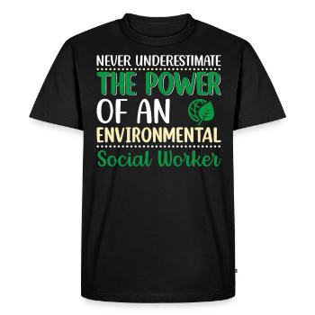 Environmental Social Worker Job Environmentalist - Men's Premium Organic T-Shirt - black - Front - Nico (187cm)