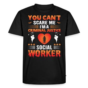 Travailleur social gérontologique Emploi Gérontologie - T-shirt Premium bio Homme - noir - Devant - Nico (187cm)