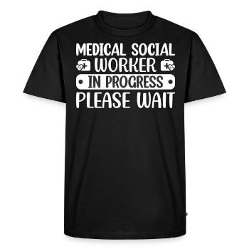 Medical Social Worker In Progress Job Occupation - Men's Premium Organic T-Shirt - black - Front - Nico (187cm)