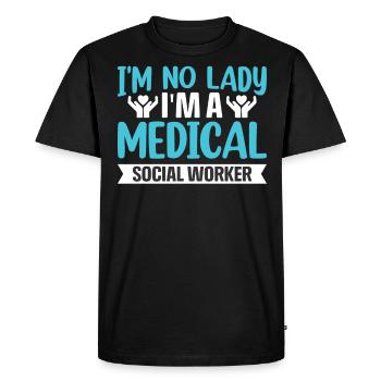 Medical Social Worker In Progress Job Occupation - Men's Premium Organic T-Shirt - black - Front - Nico (187cm)