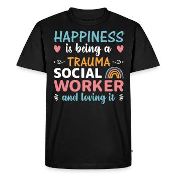 Trauma Social Worker Occupation Job Mental Health - Men's Premium Organic T-Shirt - black - Front - Nico (187cm)