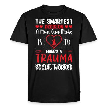 Trauma Social Worker Occupation Job Mental Health - Men's Premium Organic T-Shirt - black - Front - Nico (187cm)