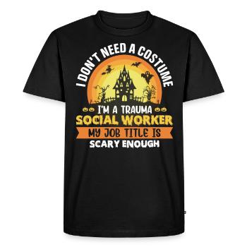 Medical Social Worker In Progress Job Occupation - Men's Premium Organic T-Shirt - black - Front - Nico (187cm)