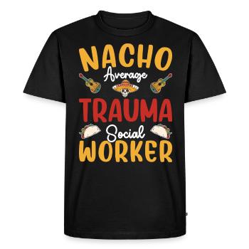 Nacho Travailleur social en traumatologie moyenne Cinco De Mayo - T-shirt Premium bio Homme - noir - Devant - Nico (187cm)