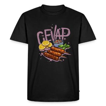 Cevap Serbian Grill Sausages Cevapi - Männer Premium Bio T-Shirt - Schwarz - Vorne - Nico (187cm)
