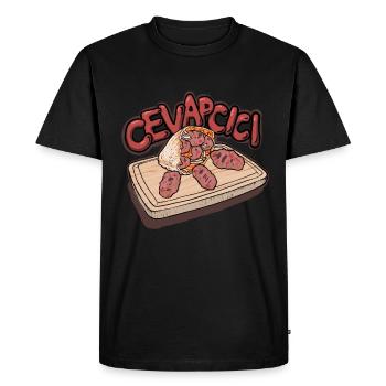 Cevapcici Cevapi Food cevapcici Grill - T-shirt Premium bio Homme - noir - Devant - Nico (187cm)