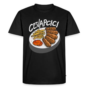 Cevapcici Cevapi Food cevapcici Grill - T-shirt Premium bio Homme - noir - Devant - Nico (187cm)