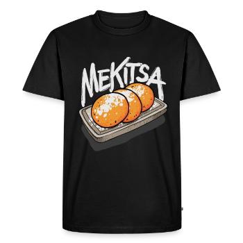 Mekitsa Food Cuisine bulgare Mekitsa - T-shirt Premium bio Homme - noir - Devant - Nico (187cm)