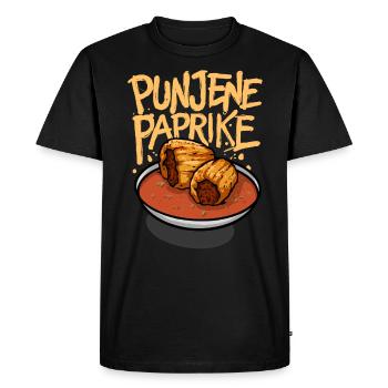 Balkan Food Funny Punjene Paprike Lovers - T-shirt Premium bio Homme - noir - Devant - Nico (187cm)