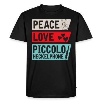 Instrument de musique Piccolo Heckelphone - T-shirt Premium bio Homme - noir - Devant - Nico (187cm)