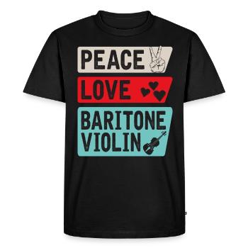 Orchestre d’instruments de violon baryton - T-shirt Premium bio Homme - noir - Devant - Nico (187cm)