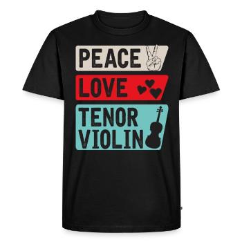 Tenor Violin Musical Instrument Viola - Men's Premium Organic T-Shirt - black - Front - Nico (187cm)