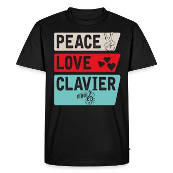 Clavier Instrument de musique Piano Clavier - T-shirt Premium bio Homme - noir - Devant - Nico (187cm)
