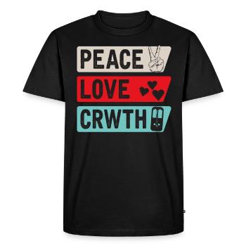 Crwth Bowed Lyre Music Instrument - Men's Premium Organic T-Shirt - black - Front - Nico (187cm)