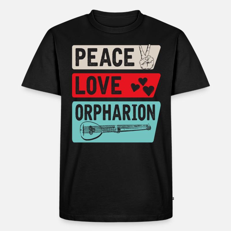 Orpharion Musical Instrument Stringed - Männer Premium Bio T-Shirt - Schwarz