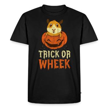 Hamster Trick Or Wheek Spooky Pumpkin - Men's Premium Organic T-Shirt - black - Front - Nico (187cm)