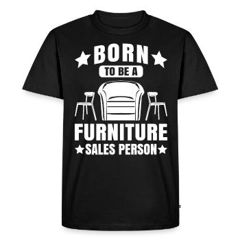 Né pour être un vendeur de meubles Profession d’emploi - T-shirt Premium bio Homme - noir - Devant - Nico (187cm)