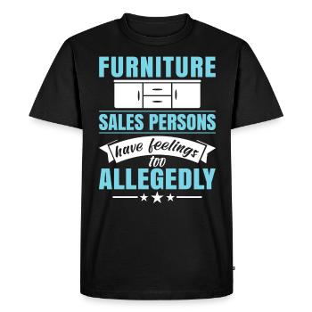 Les vendeurs de meubles ont aussi des sentiments - T-shirt Premium bio Homme - noir - Devant - Nico (187cm)