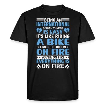 International Social Worker Occupation Profession - Men's Premium Organic T-Shirt - black - Front - Nico (187cm)
