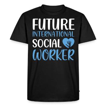 Future International Social Worker Job Profession - Men's Premium Organic T-Shirt - black - Front - Nico (187cm)