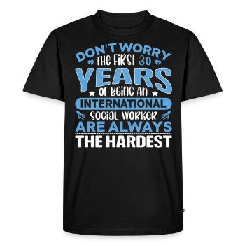 International Social Worker Occupation Profession - Men's Premium Organic T-Shirt - black - Front - Nico (187cm)