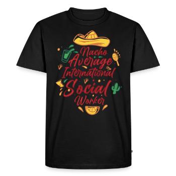 Nacho Average International Social Worker Mexico - Men's Premium Organic T-Shirt - black - Front - Nico (187cm)