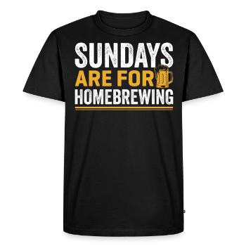 Les dimanches sont pour le brassage maison bière brassicole alcoolique - T-shirt Premium bio Homme - noir - Devant - Nico (187cm)