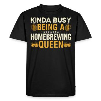 Un peu occupé à être un brasseur maison Queen Beer Brewing - T-shirt Premium bio Homme - noir - Devant - Nico (187cm)