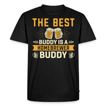 The Best Buddy Is A Homebrewer Buddy Homebrewing - Men's Premium Organic T-Shirt - black - Front - Nico (187cm)