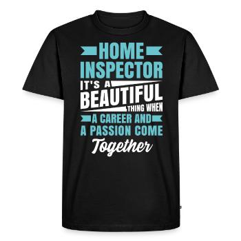 Home Inspector Occupation Worker Profession Career - Men's Premium Organic T-Shirt - black - Front - Nico (187cm)
