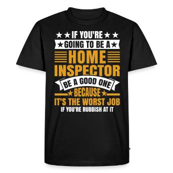 Home Inspector Occupation Worker Profession Career - Men's Premium Organic T-Shirt - black - Front - Nico (187cm)