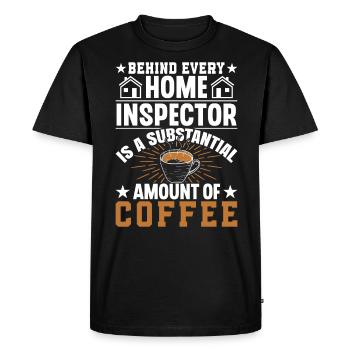 Home Inspector And Coffee Occupation Worker Career - Men's Premium Organic T-Shirt - black - Front - Nico (187cm)