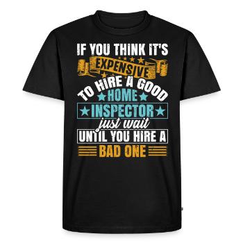 Home Inspector Occupation Worker Profession Career - Men's Premium Organic T-Shirt - black - Front - Nico (187cm)