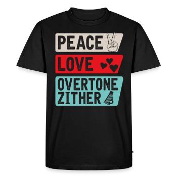 Peace Love Snare Drum Marching Band - T-shirt Premium bio Homme - noir - Devant - Nico (187cm)