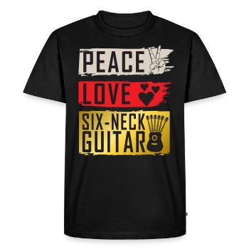 Six-Neck Guitar Musical Instrument - Men's Premium Organic T-Shirt - black - Front - Nico (187cm)