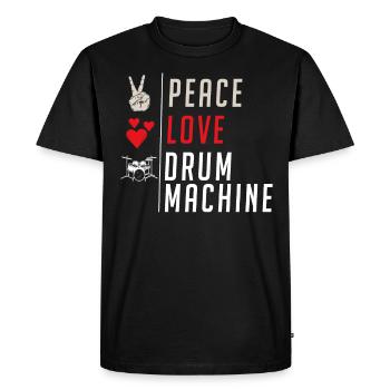 Drum Machine Musical Instrument Drummers - Men's Premium Organic T-Shirt - black - Front - Nico (187cm)