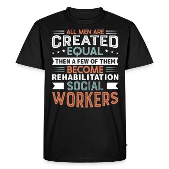 Rehabilitation Social Worker Occupation Job Rehab - Men's Premium Organic T-Shirt - black - Front - Nico (187cm)