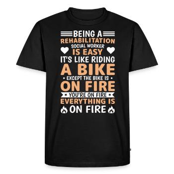 Rehabilitation Social Worker Occupation Job Rehab - Men's Premium Organic T-Shirt - black - Front - Nico (187cm)