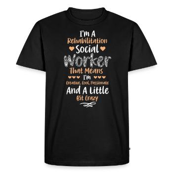 Rehabilitation Social Worker Occupation Job Rehab - Men's Premium Organic T-Shirt - black - Front - Nico (187cm)