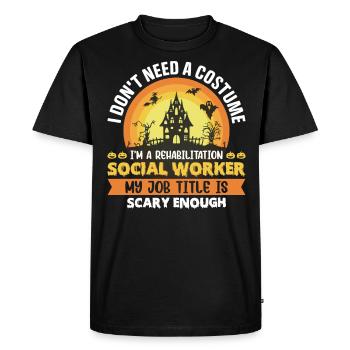 Réadaptation Travailleur social Profession Emploi Réadaptation - T-shirt Premium bio Homme - noir - Devant - Nico (187cm)