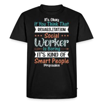Rehabilitation Social Worker Occupation Job Rehab - Men's Premium Organic T-Shirt - black - Front - Nico (187cm)