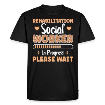 Rehabilitation Social Worker In Progress Job - Men's Premium Organic T-Shirt - black - Front - Nico (187cm)