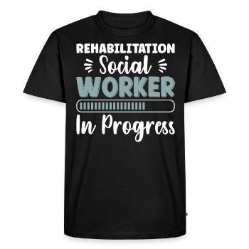 Rehabilitation Social Worker In Progress Job - Men's Premium Organic T-Shirt - black - Front - Nico (187cm)