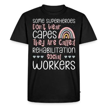 Rehabilitation Social Worker Occupation Job Rehab - Men's Premium Organic T-Shirt - black - Front - Nico (187cm)