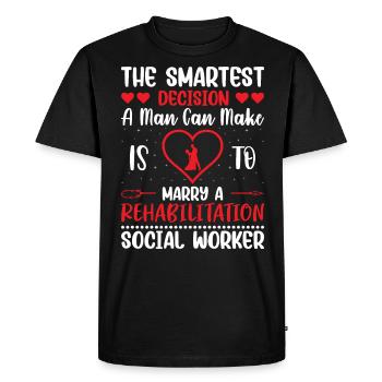 Rehabilitation Social Worker Occupation Job Rehab - Men's Premium Organic T-Shirt - black - Front - Nico (187cm)