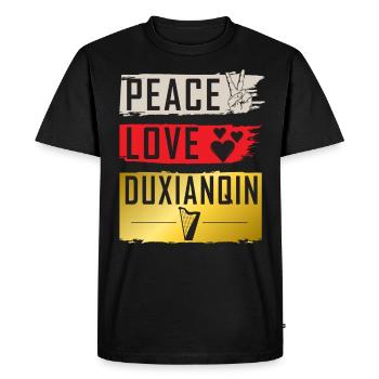 Peace Love Duxianqin String Instrument - Men's Premium Organic T-Shirt - black - Front - Nico (187cm)