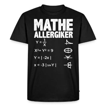 Math allergy sufferer Math design - Men's Premium Organic T-Shirt - black - Front - Nico (187cm)