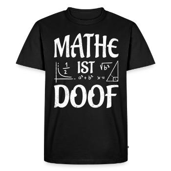 Math is stupid Math design - Men's Premium Organic T-Shirt - black - Front - Nico (187cm)