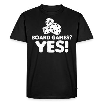 Jeu de société Oui Jeu de dés de joueur d’échecs - T-shirt Premium bio Homme - noir - Devant - Nico (187cm)